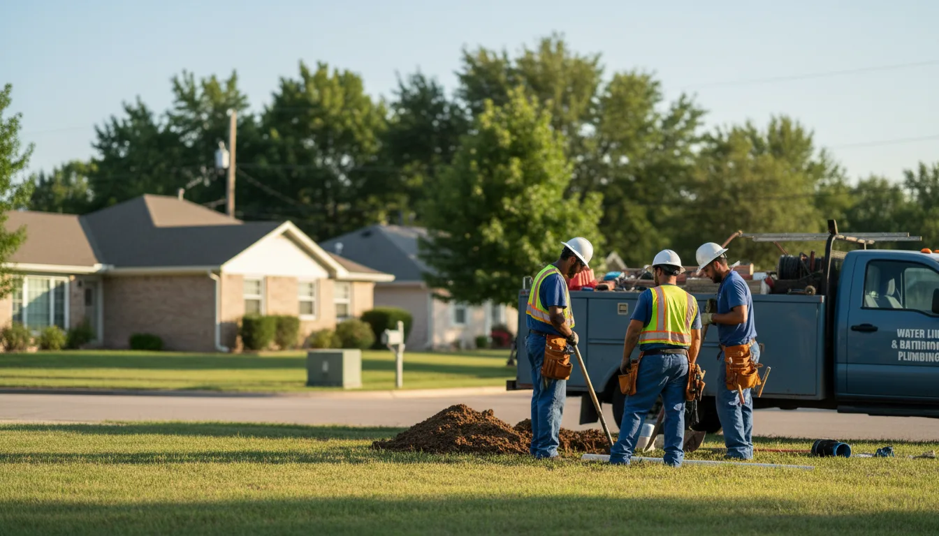 Residential water line and bathroom plumbing service in Trenton, MO